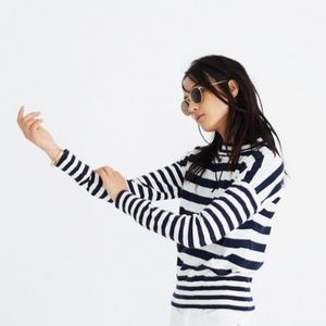 Madewell Relaxed Mockneck Sweater in Stripe